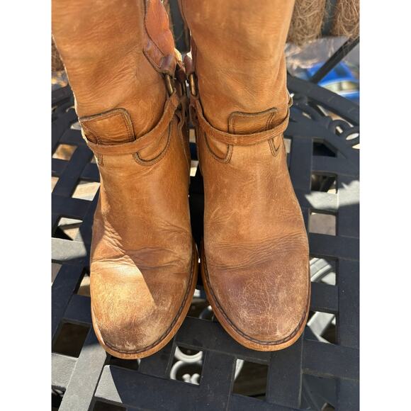 Vintage 100% Leather Harness Boots Women’s Size 8 Made in Spain Butter Soft - Picture 4 of 8